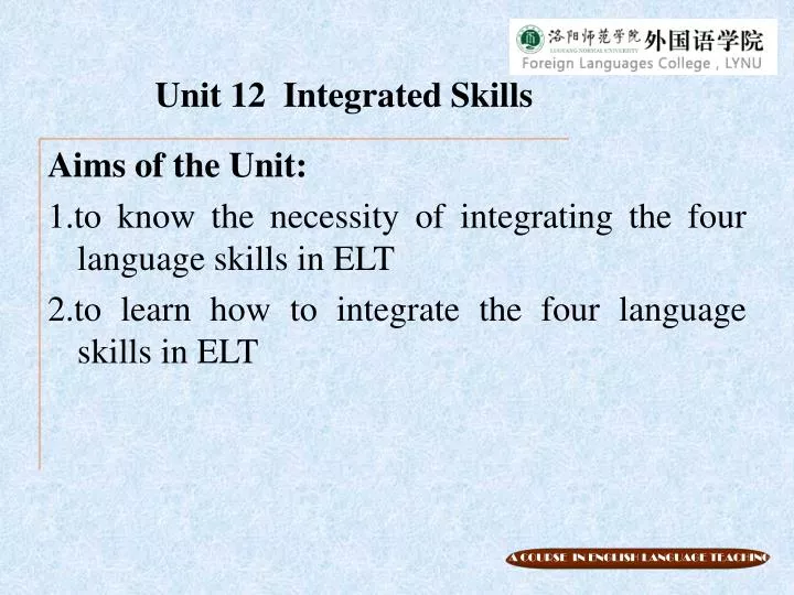 unit 12 integrated skills