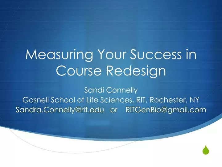 measuring your success in course redesign