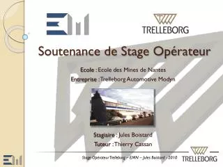 soutenance de stage op rateur
