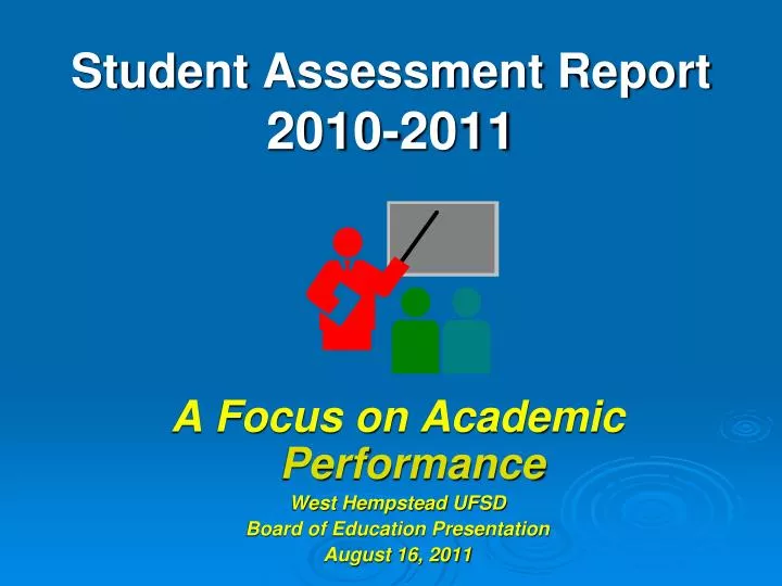 student assessment report 2010 2011