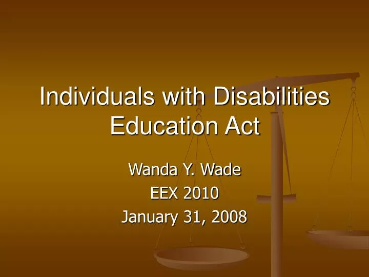 individuals with disabilities education act