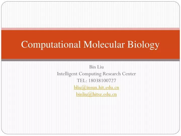 computational molecular biology