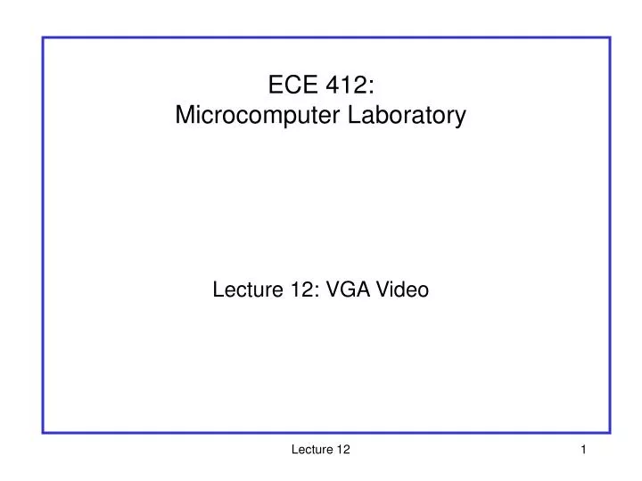 ece 412 microcomputer laboratory