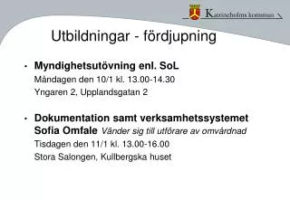 utbildningar f rdjupning