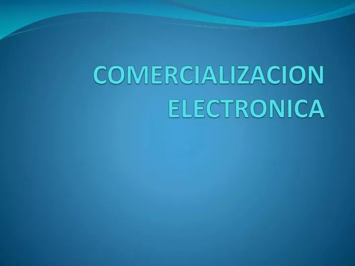 comercializacion electronica