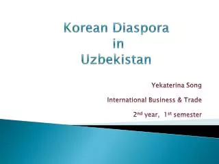 Korean Diaspora in Uzbekistan