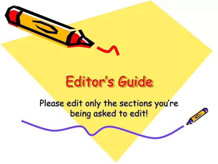 editor s guide