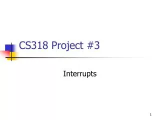CS318 Project #3