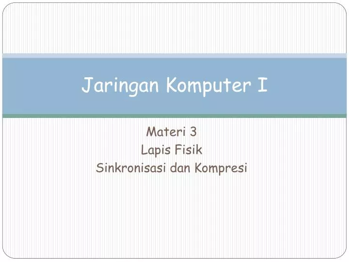 jaringan komputer i