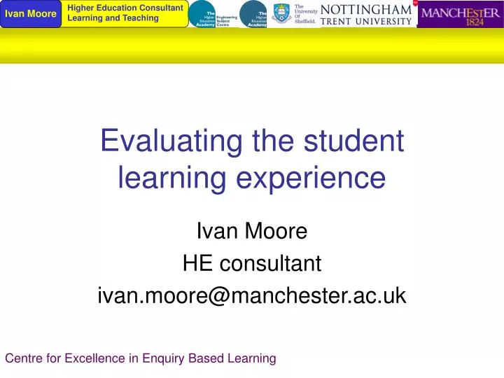 evaluating the student learning experience