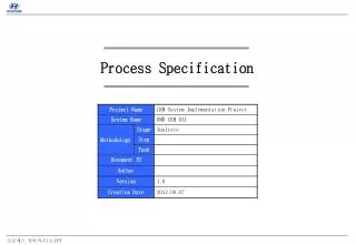 Process Specification