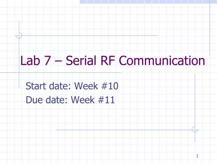 lab 7 serial rf communication
