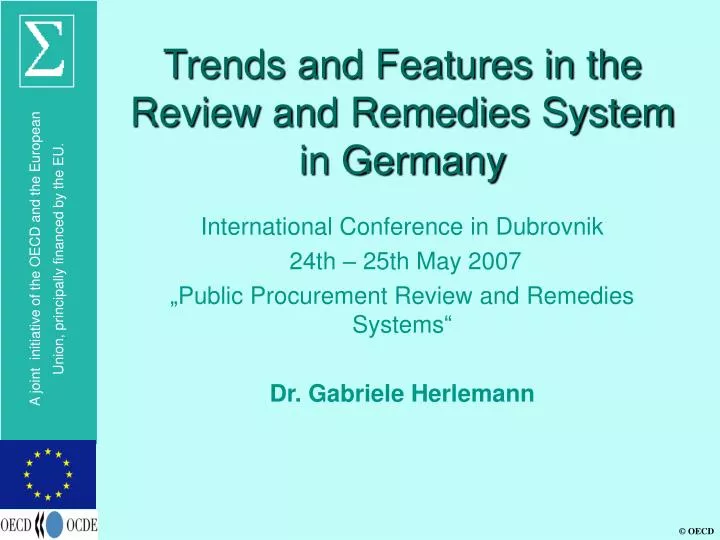 trends and features in the review and remedies system in germany
