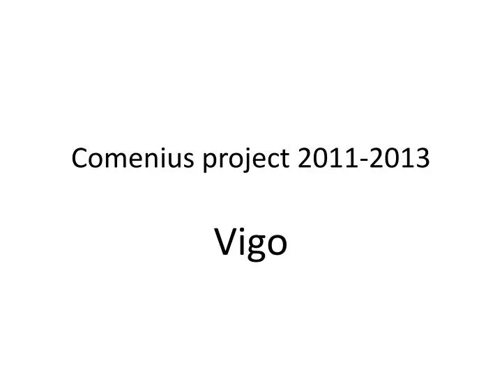 comenius project 2011 2013