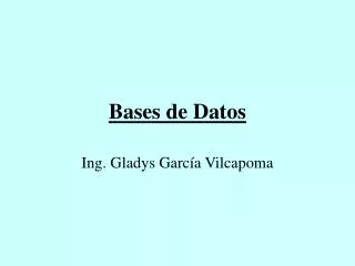 bases de datos