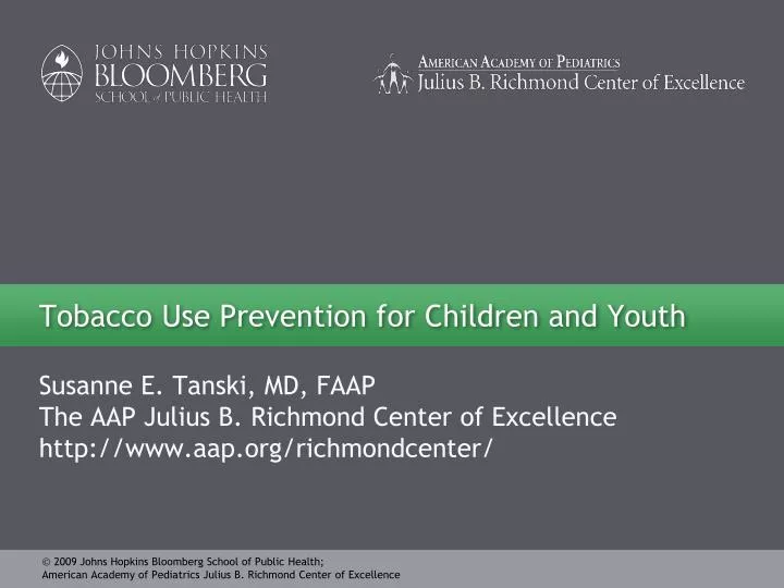 tobacco use prevention for children and youth