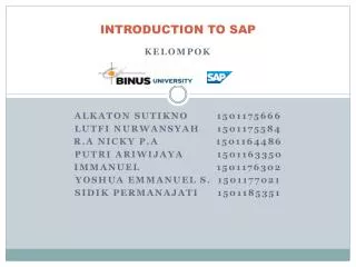 introduction to sap