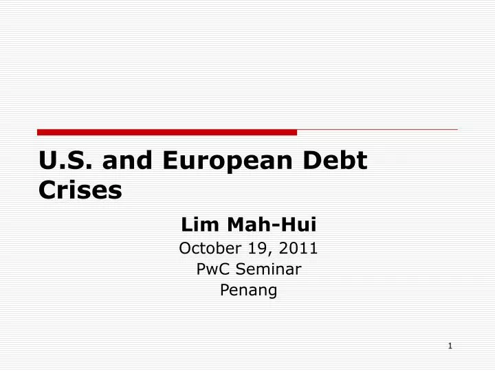 u s and european debt crises