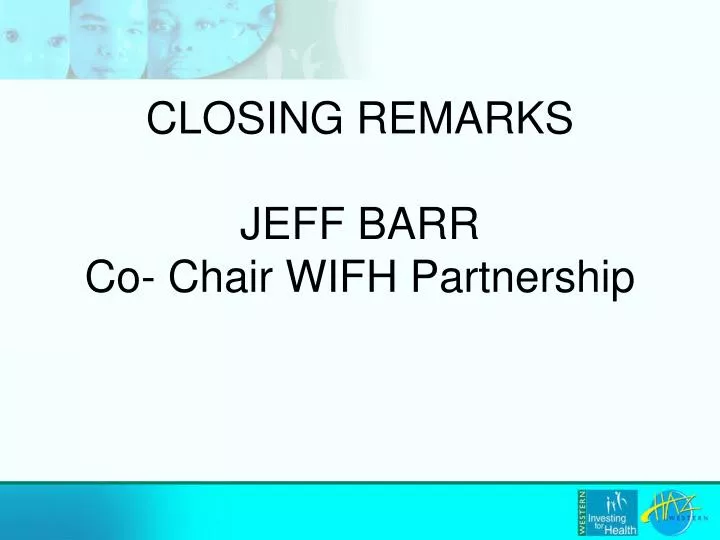 jeff barr co chair wifh partnership
