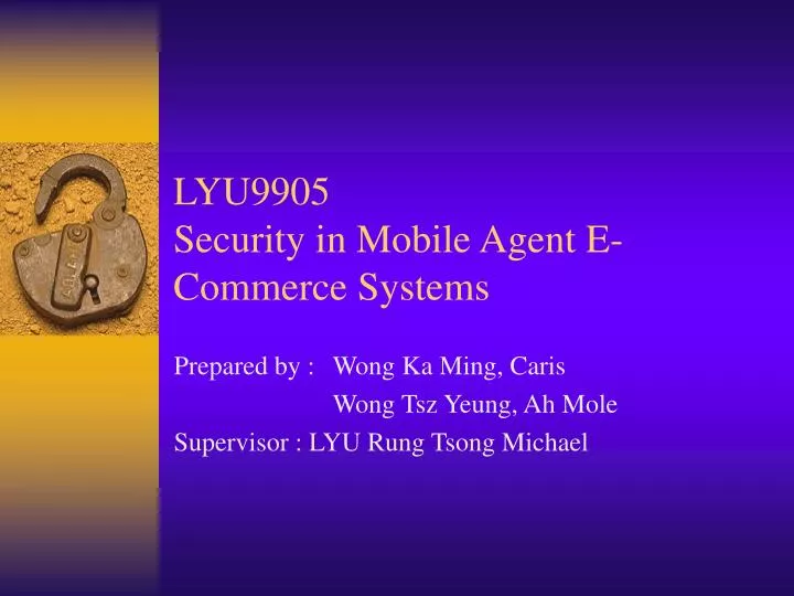 lyu9905 security in mobile agent e commerce systems