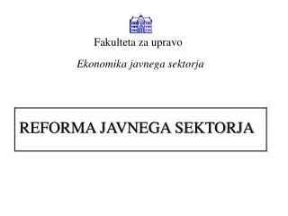 reforma javnega sektorja