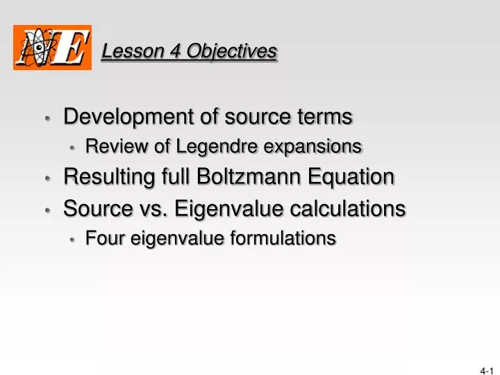 lesson 4 objectives
