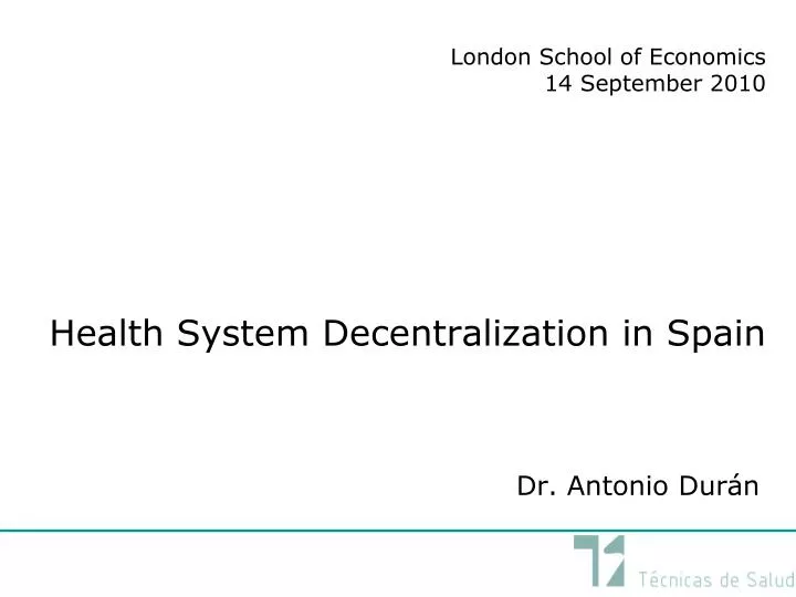 health system decentralization in spain