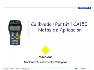 calibrador port til ca150 notas de aplicaci n