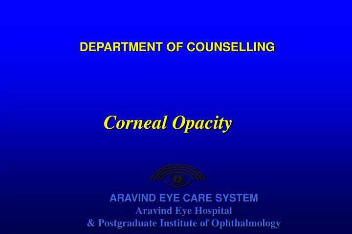 department of counselling