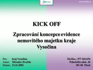 kick off zpracov n koncepce evidence nemovit ho majetku kraje vyso ina
