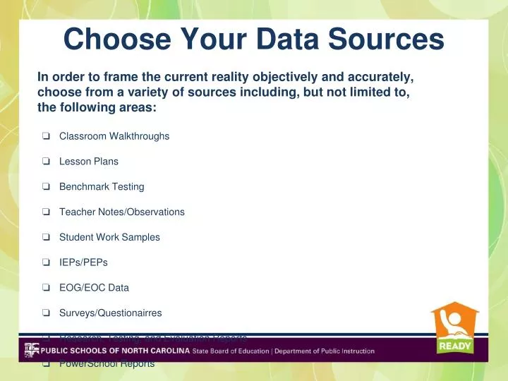 choose your data sources