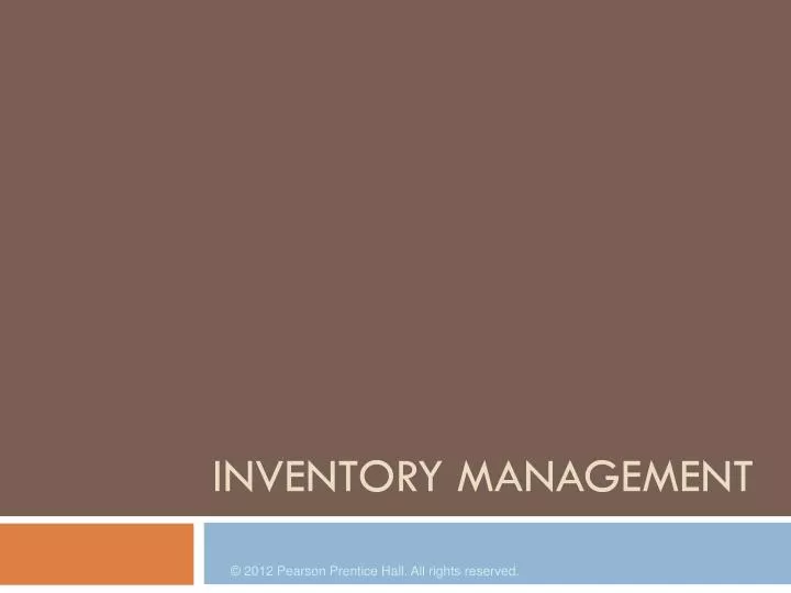 inventory management