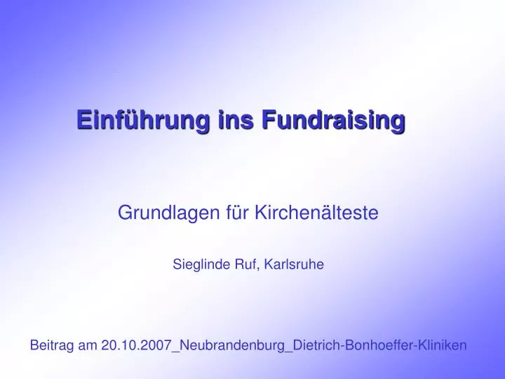 einf hrung ins fundraising