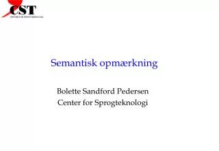 semantisk opm rkning
