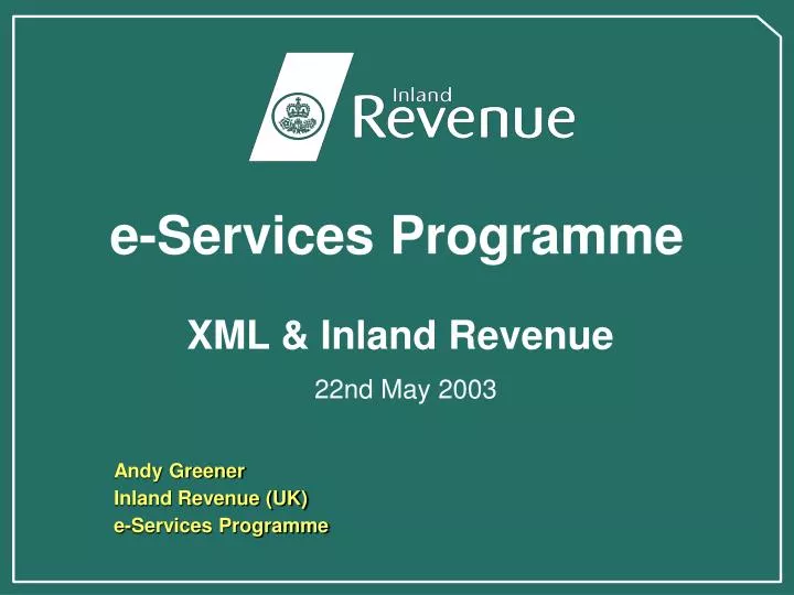 e services programme