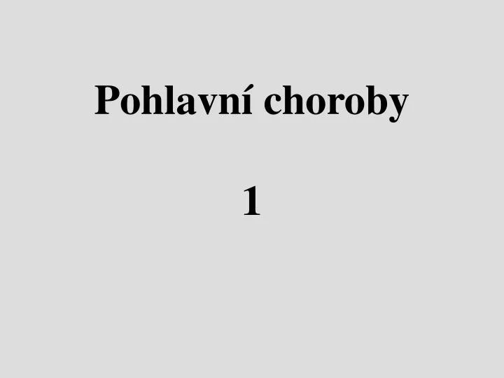 pohlavn choroby 1