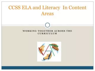 CCSS ELA and Literacy In Content Areas