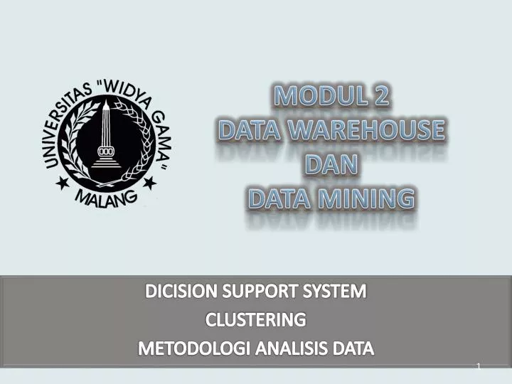 modul 2 data warehouse dan data mining