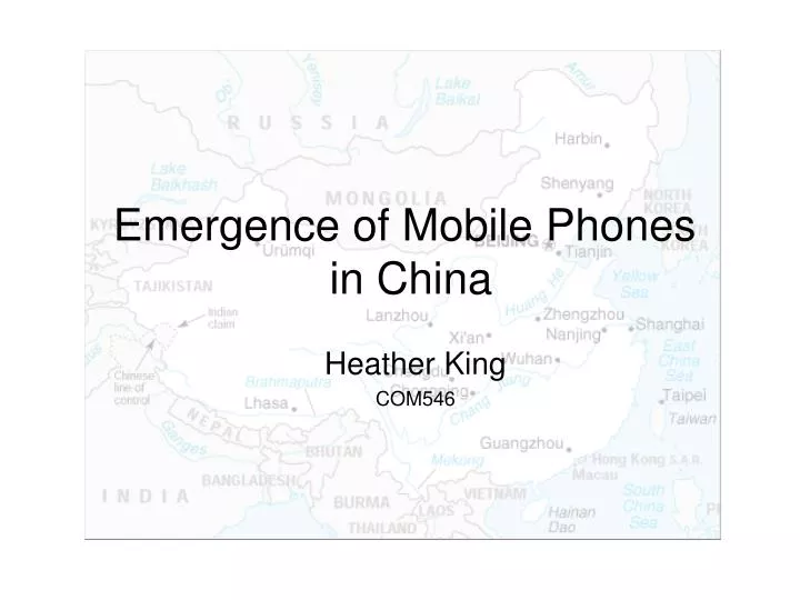 emergence of mobile phones in china