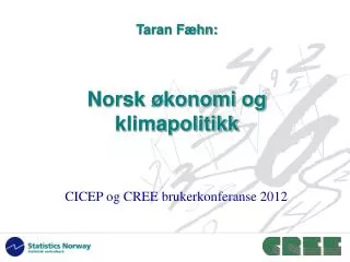 taran f hn norsk konomi og klimapolitikk