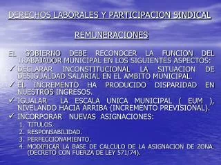 derechos laborales y participacion sindical