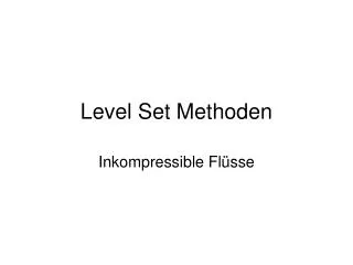 level set methoden