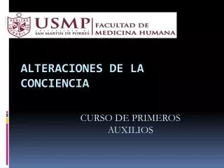 alteraciones de la conciencia