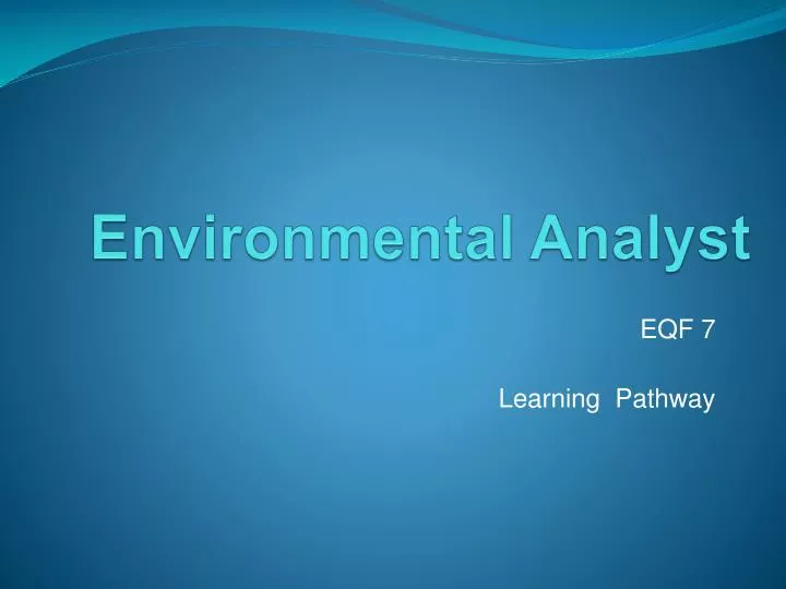 environmental analyst