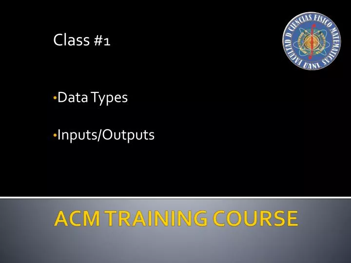 class 1 data types inputs outputs