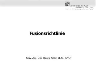 fusionsrichtlinie