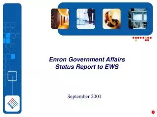 Enron Government Affairs Status Report to EWS