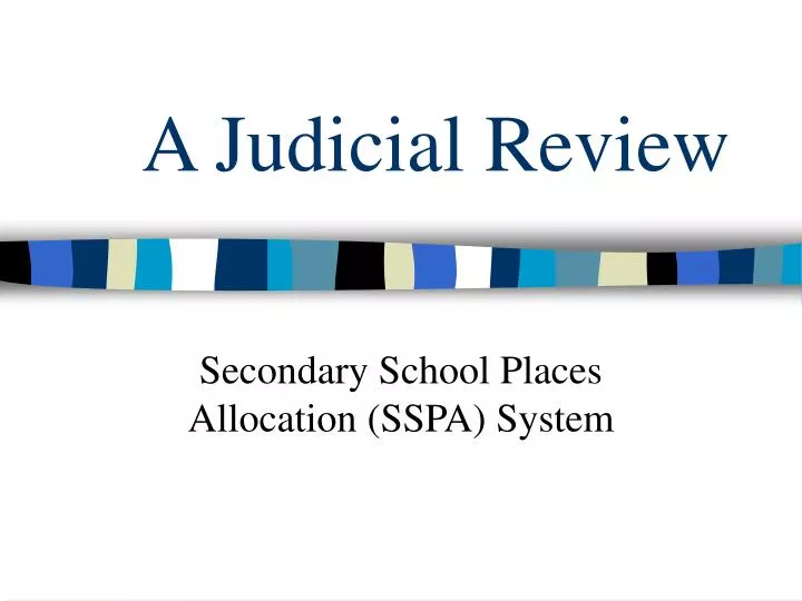 a judicial review