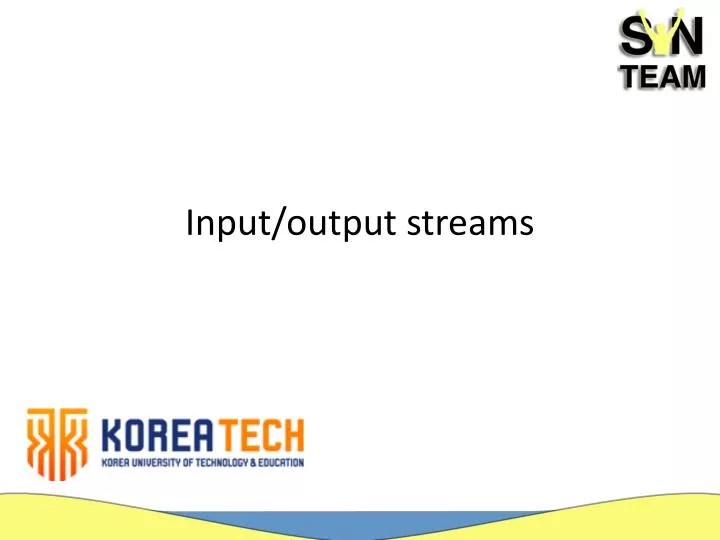 input output streams