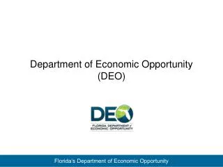 Department of Economic Opportunity (DEO)